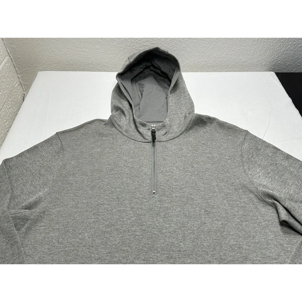 Nike Dri-Fit Golf 1/4 Zip Hooded Pullover Size XL Heathered Grey DN1906-003